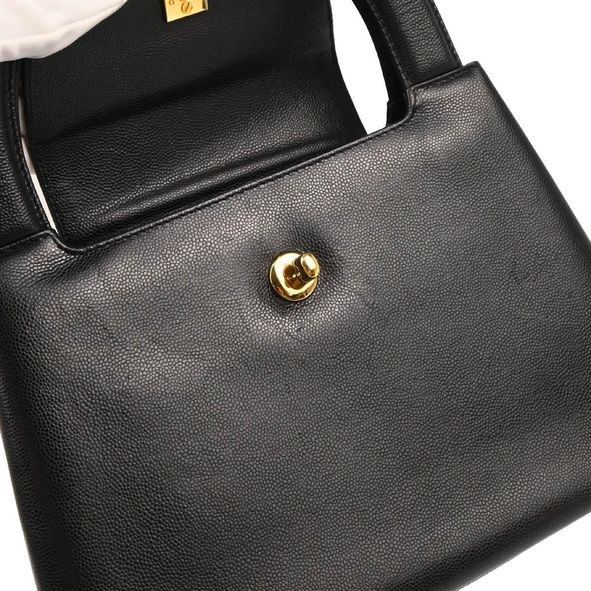 Chanel 1997-1999 Black Caviar Handbag