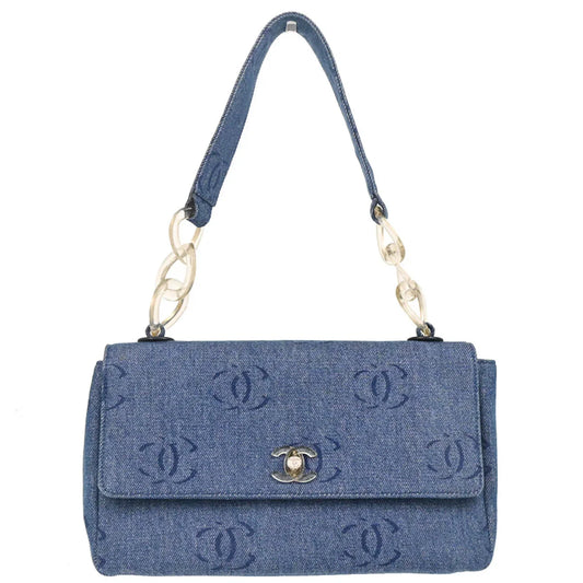 Chanel 2002-2003 Blue Denim Handbag