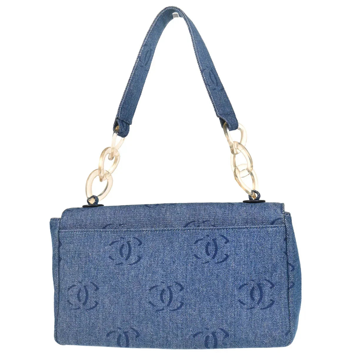 Chanel 2002-2003 Blue Denim Handbag