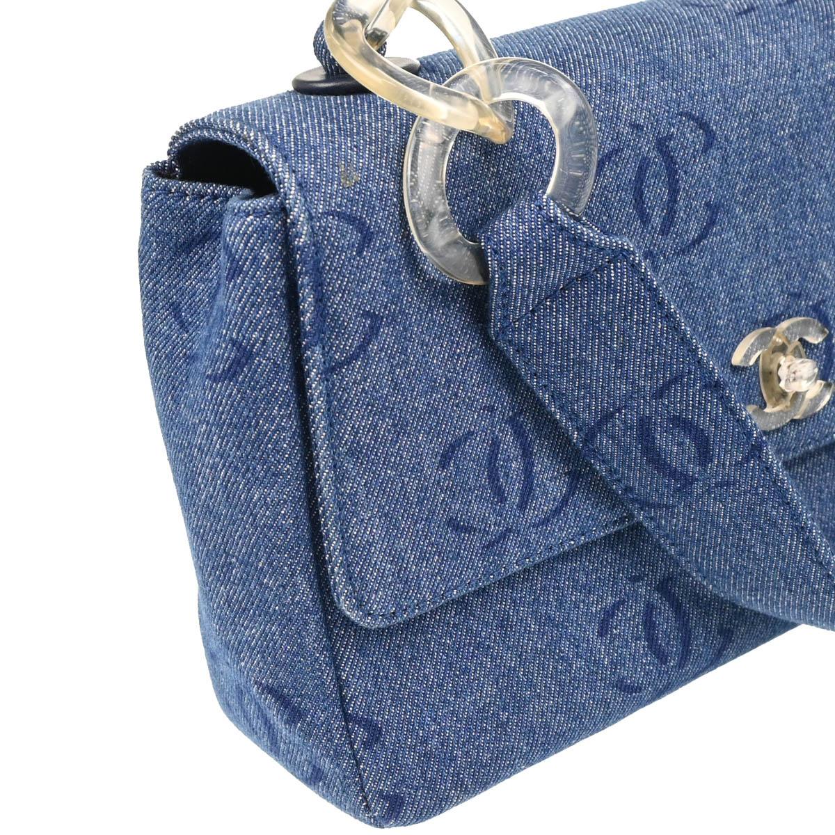 Chanel 2002-2003 Blue Denim Handbag