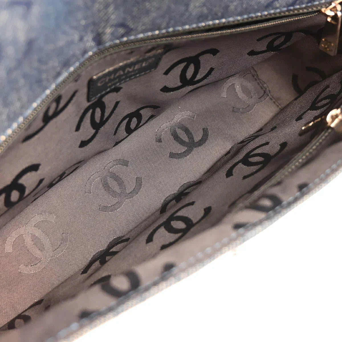 Chanel 2002-2003 Blue Denim Handbag