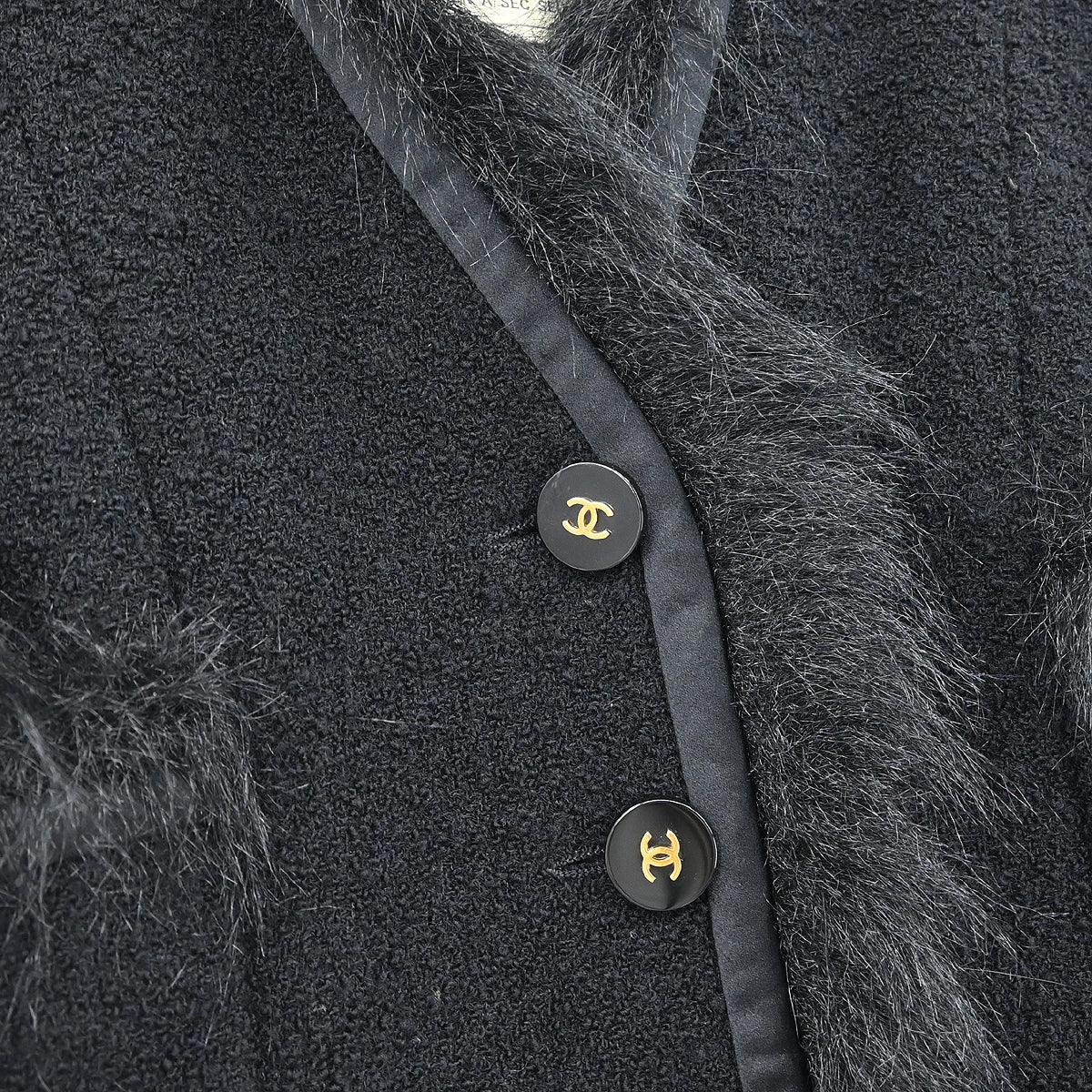 Chanel 1994 Collarless Jacket Black #36