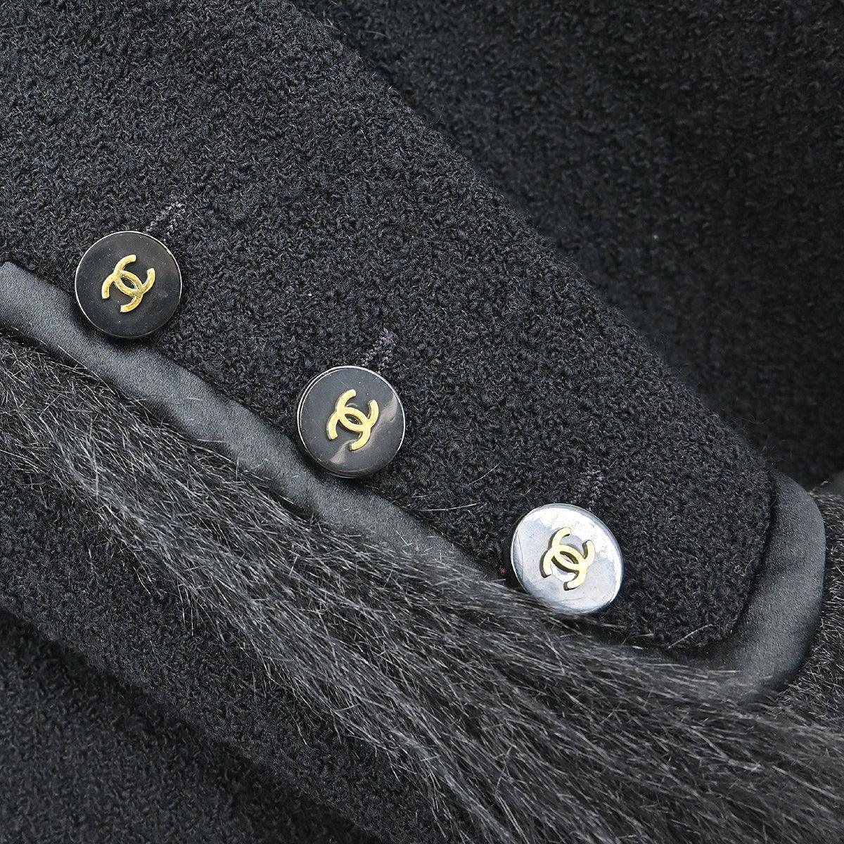 Chanel 1994 Collarless Jacket Black #36