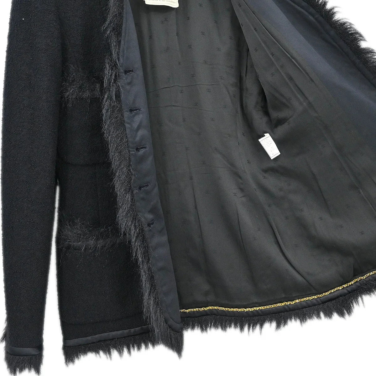 Chanel 1994 Collarless Jacket Black #36