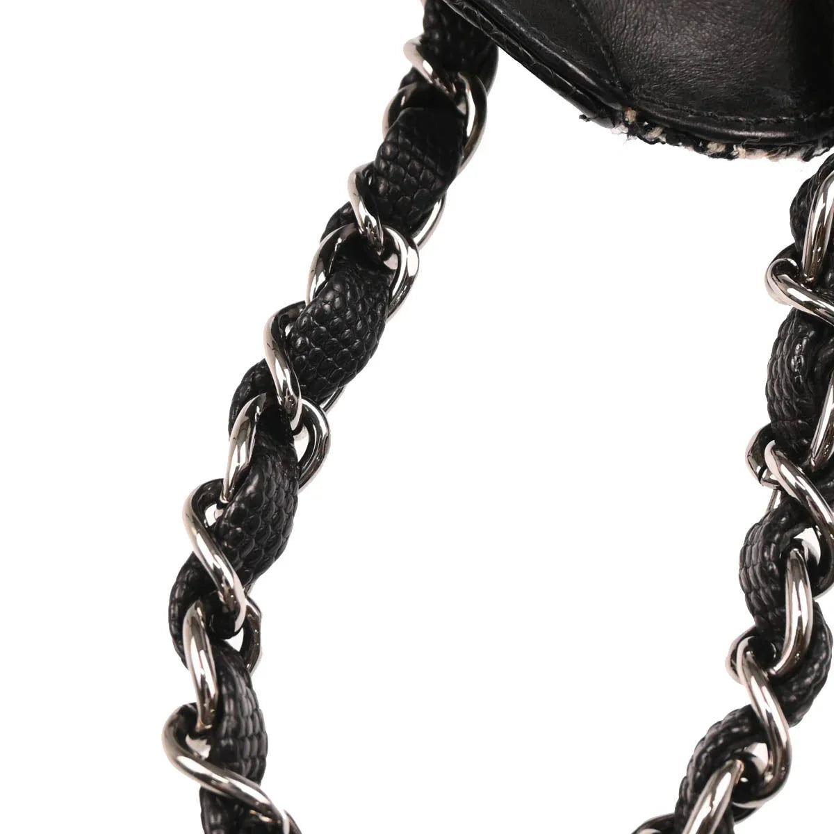 Chanel * 2005-2006 Black Tweed Lizard Handbag