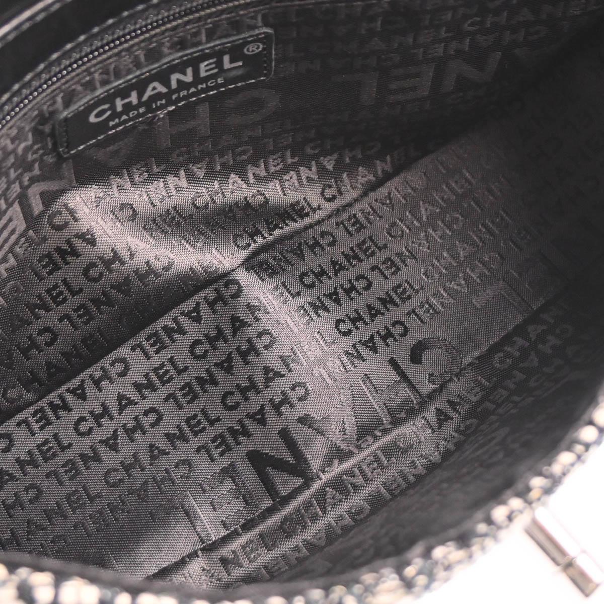 Chanel * 2005-2006 Black Tweed Lizard Handbag