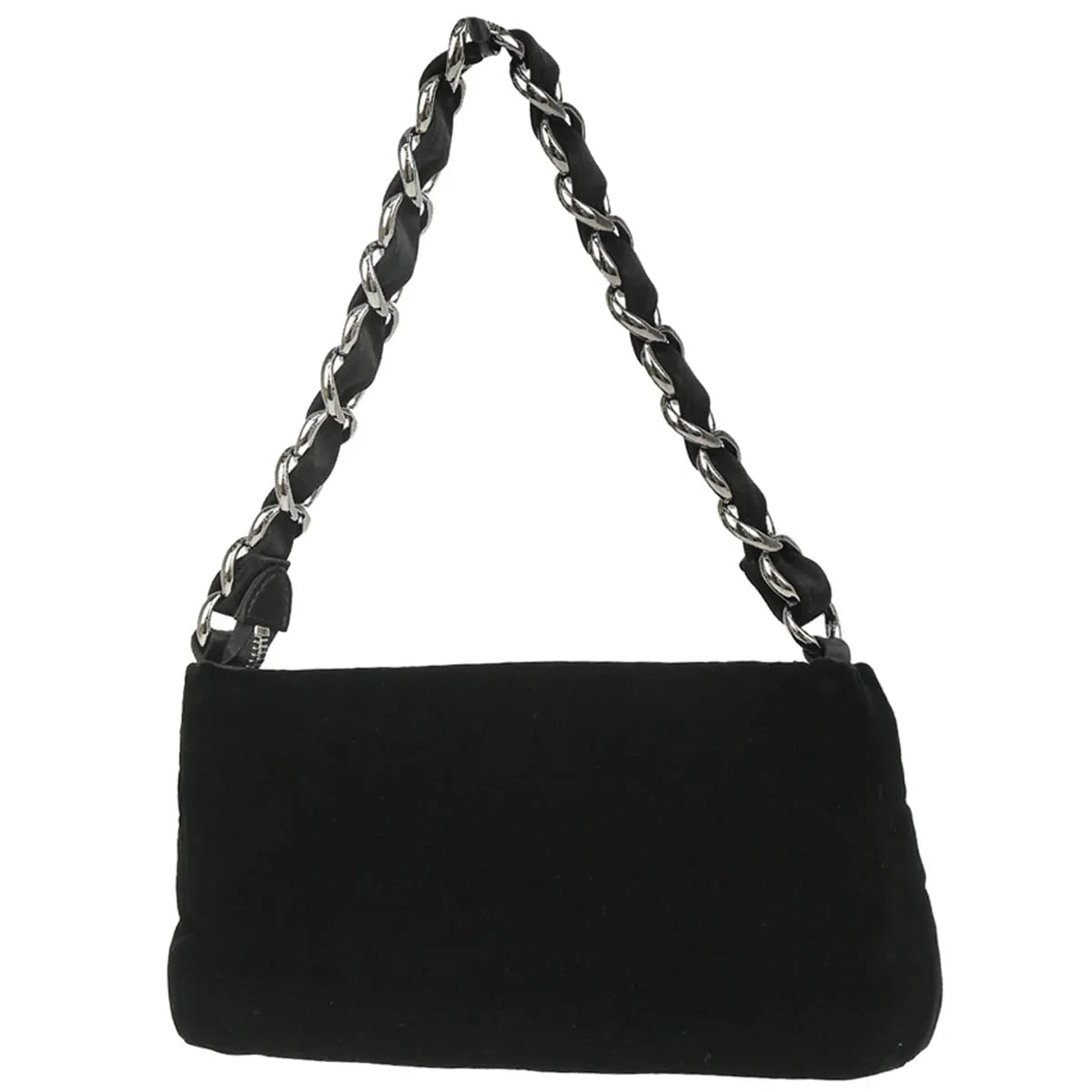 Chanel 2005-2006 Black Velvet Satin Handbag