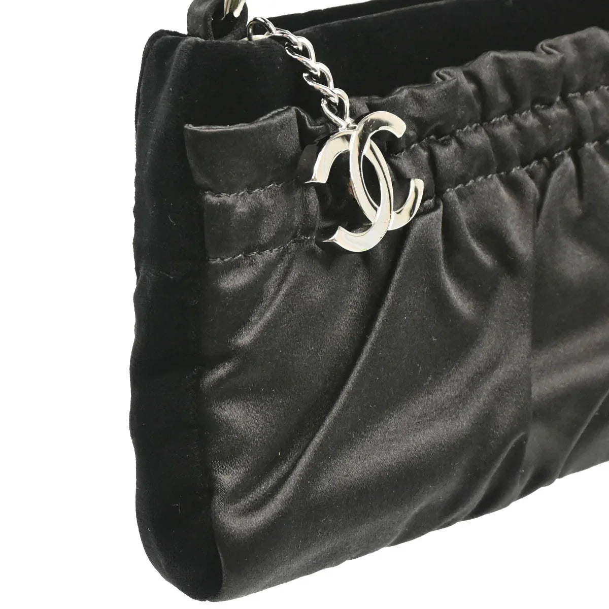 Chanel 2005-2006 Black Velvet Satin Handbag