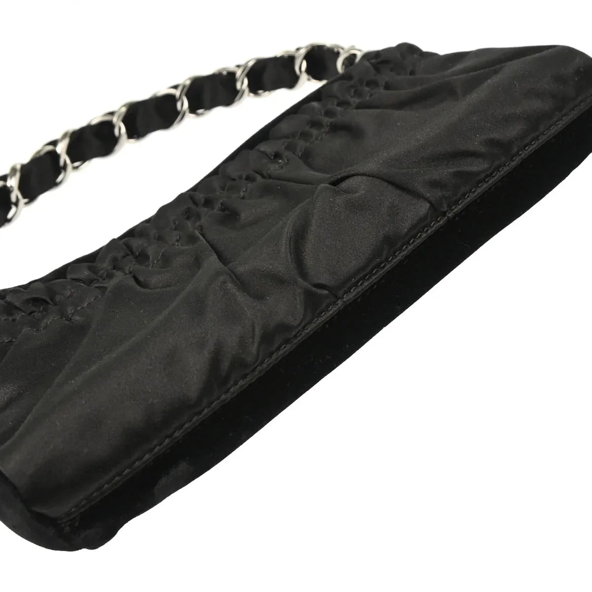 Chanel 2005-2006 Black Velvet Satin Handbag