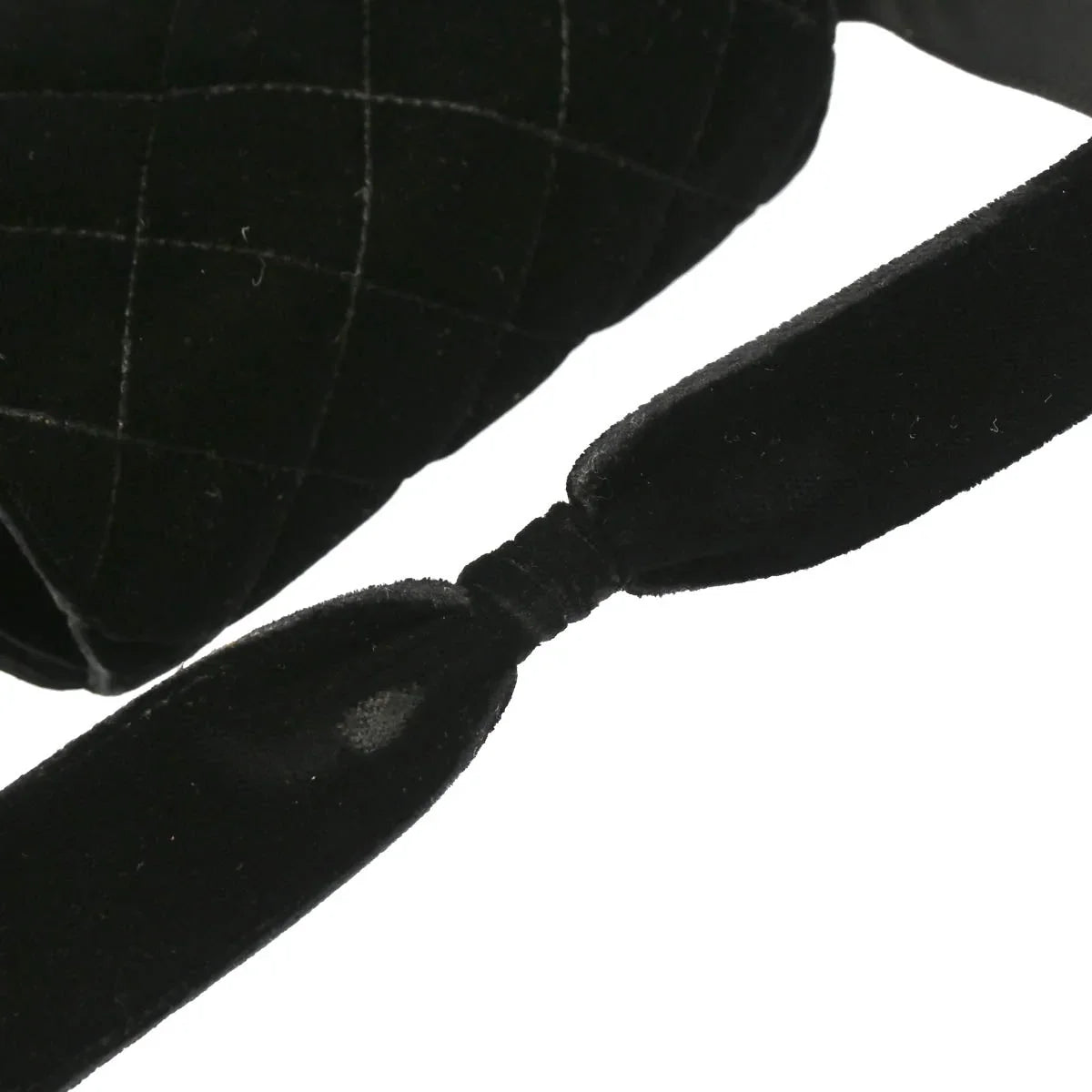 Chanel 1996-1997 Black Velvet Handbag