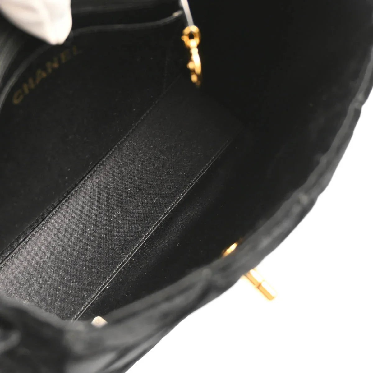 Chanel 1996-1997 Black Velvet Handbag