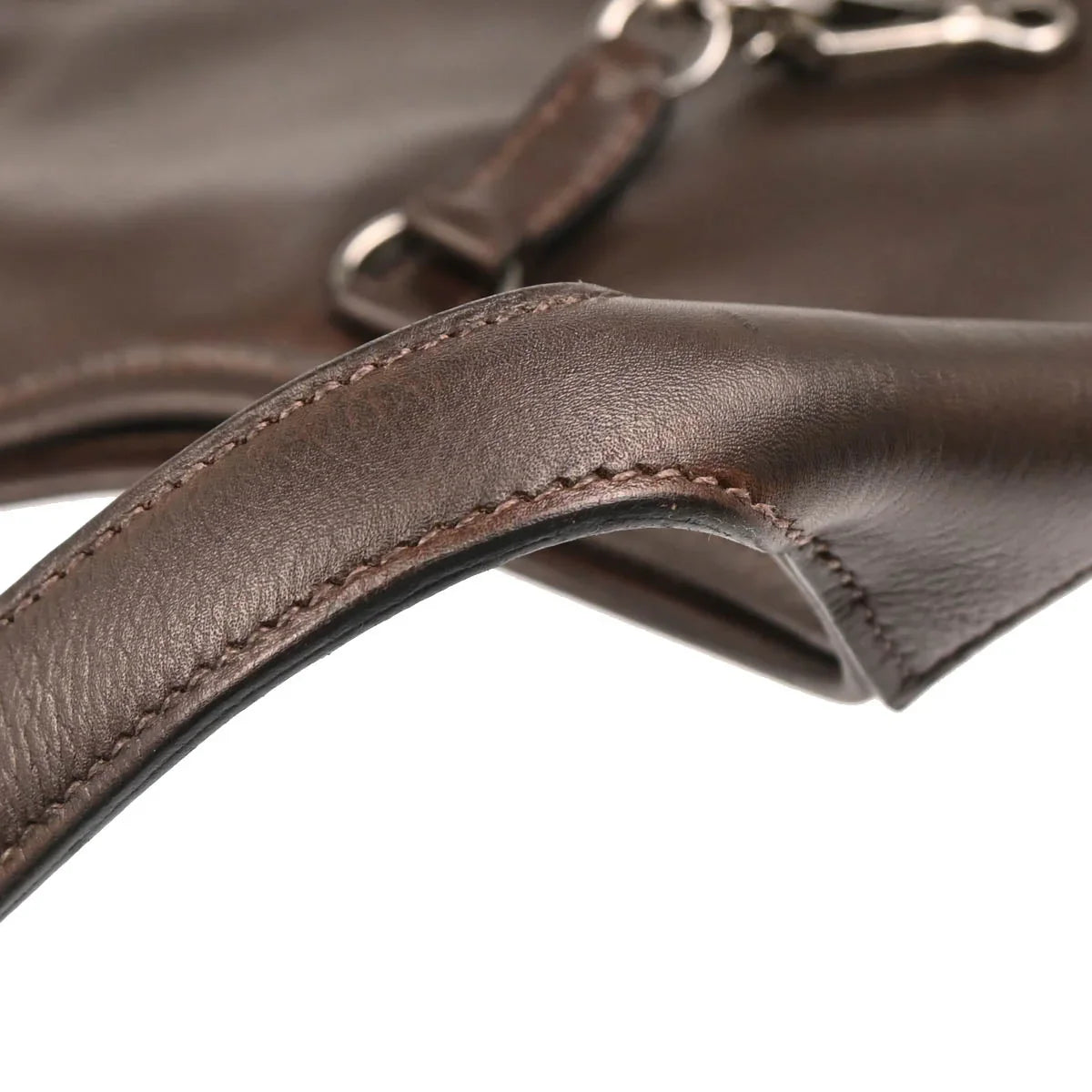 Hermes 2005 Chocolat Evercalf Trim 24 Handbag