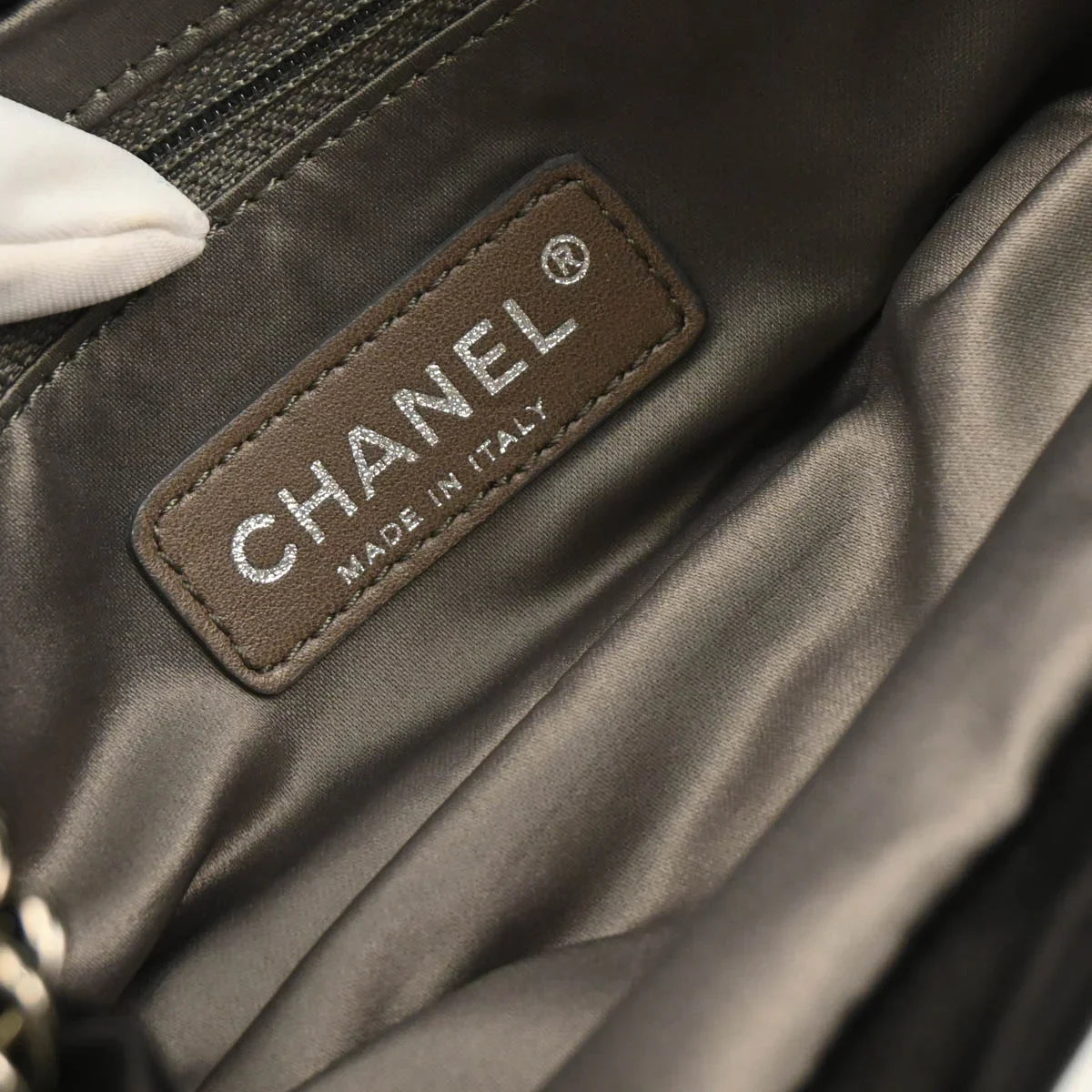 Chanel 2006-2008 Black Satin Bow Mademoiselle Lock Shoulder Bag