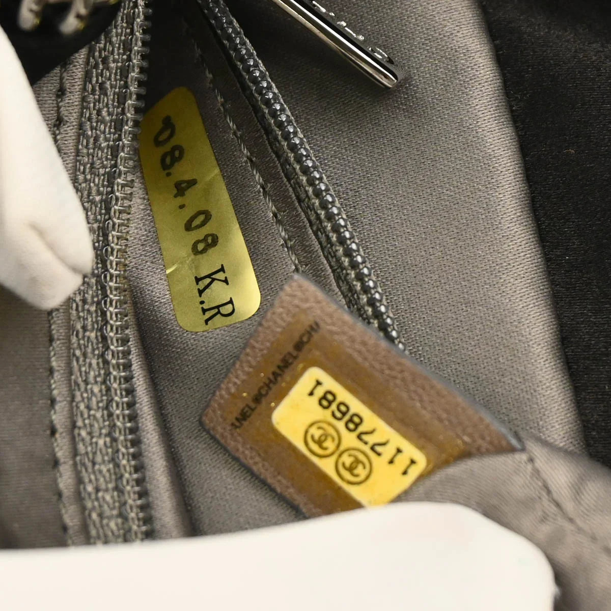 Chanel 2006-2008 Black Satin Bow Mademoiselle Lock Shoulder Bag