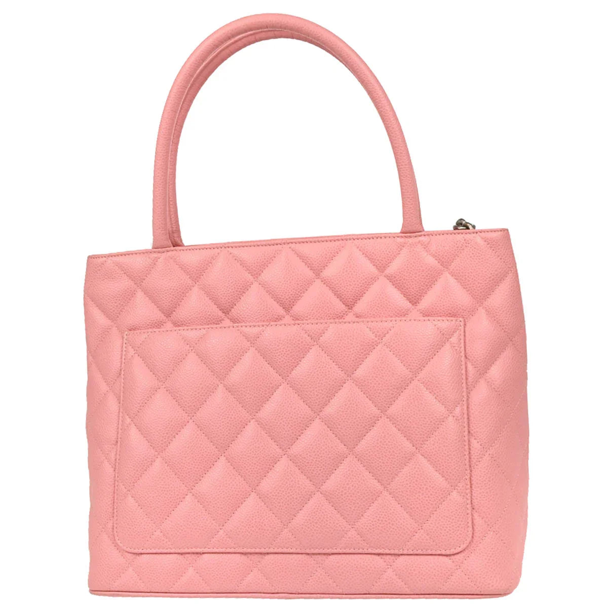 Chanel 2003-2004 Pink Caviar Medallion Tote Handbag