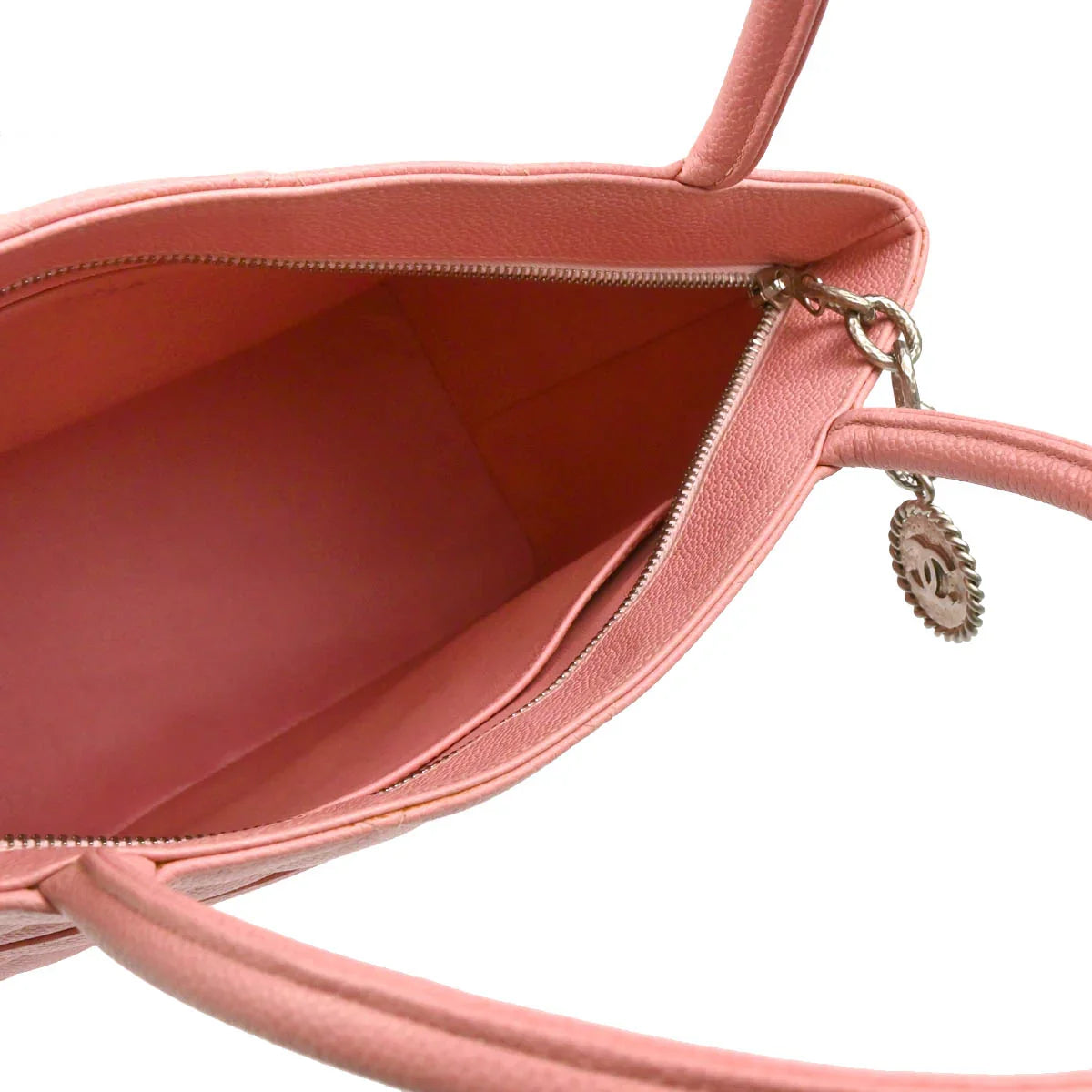 Chanel 2003-2004 Pink Caviar Medallion Tote Handbag