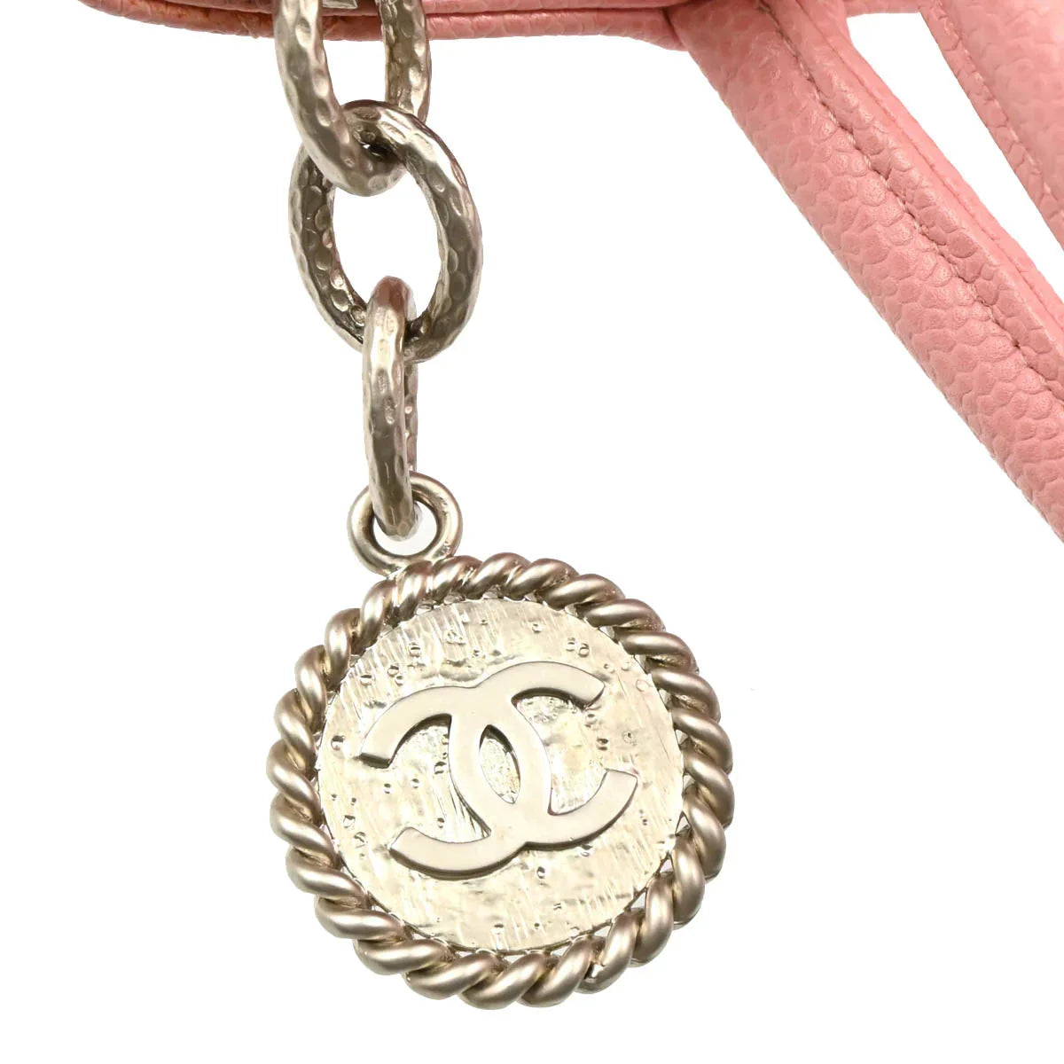 Chanel 2003-2004 Pink Caviar Medallion Tote Handbag