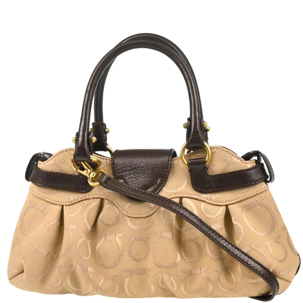 Salvatore Ferragamo Canvas Gancini Handbag