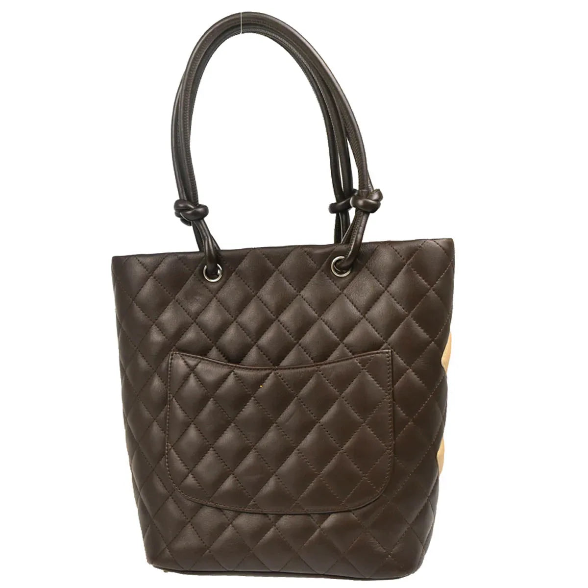 Chanel 2004-2005 Brown Calfskin Cambon Ligne Tote Handbag