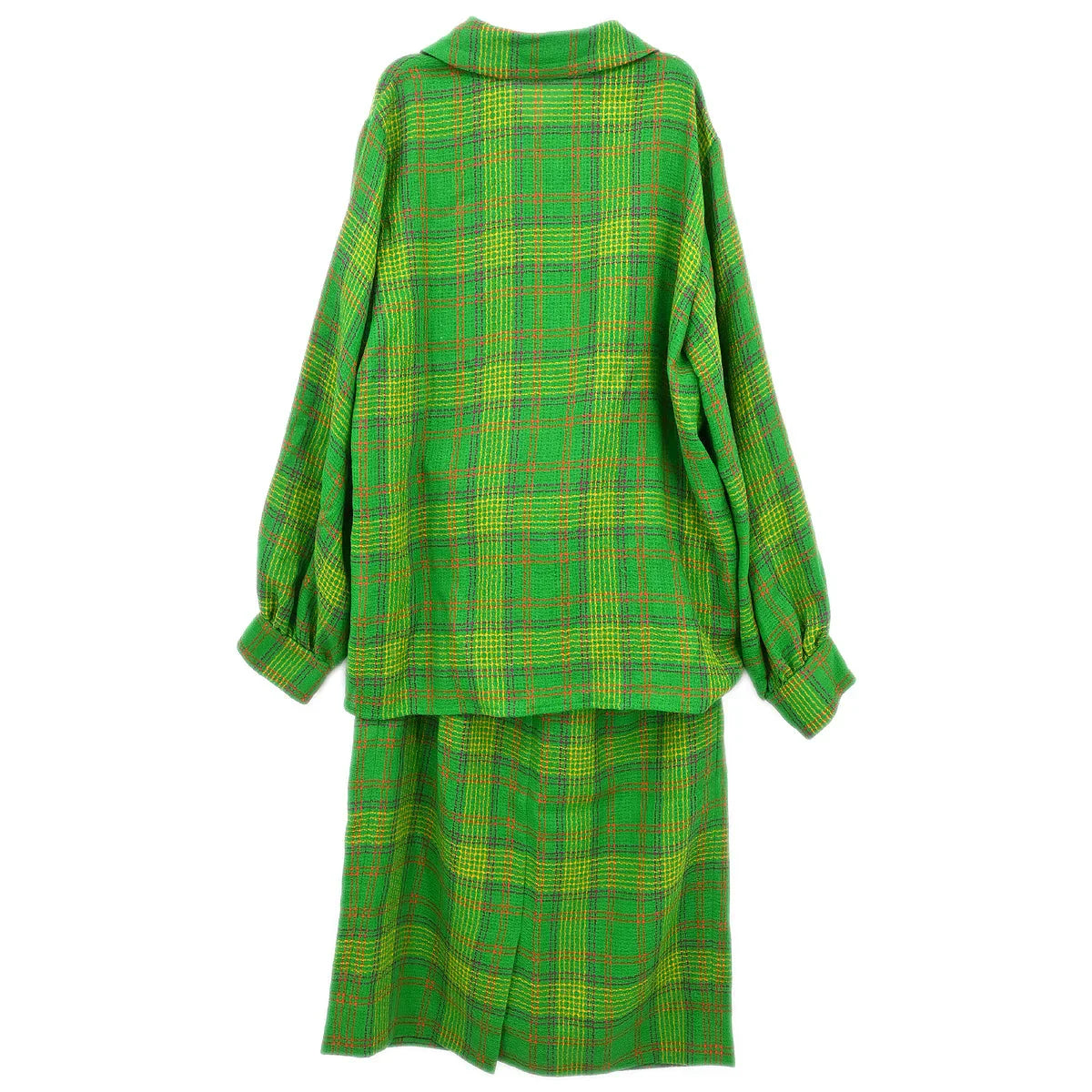 Yves Saint Laurent Setup Suit Jacket Skirt Green #M #L