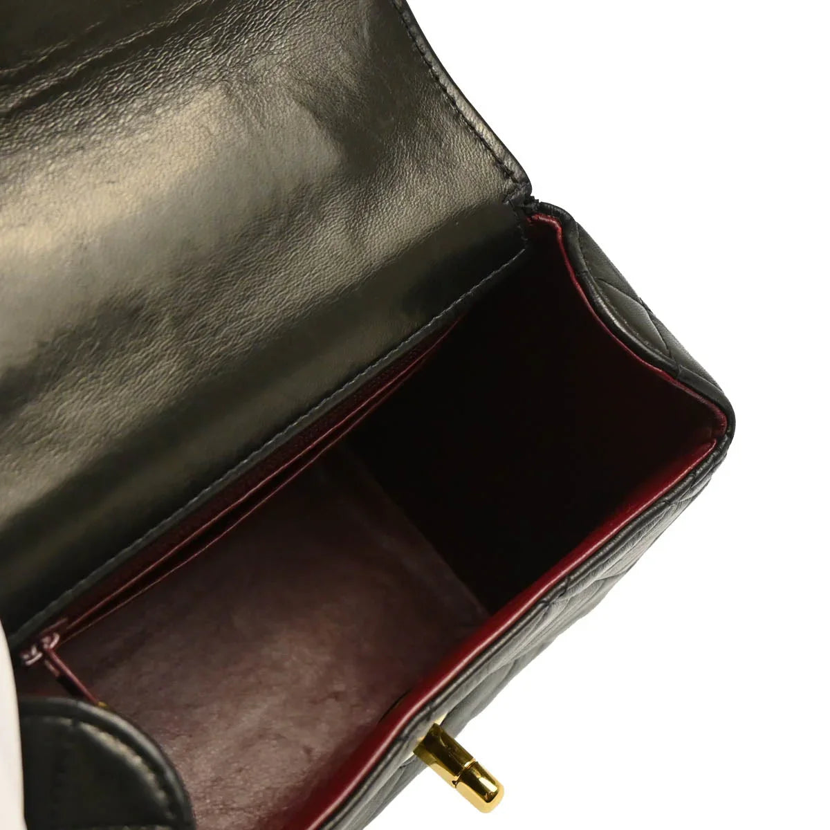 Chanel 1991-1994 Black Lambskin Shoulder Bag