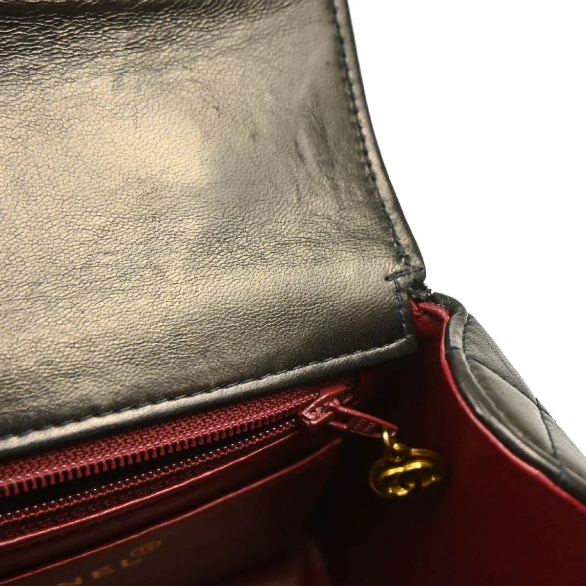 Chanel 1991-1994 Black Lambskin Shoulder Bag