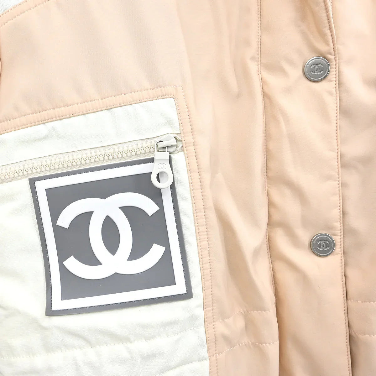Chanel Sport Line Zip Up Jacket Skiwear Pink #38