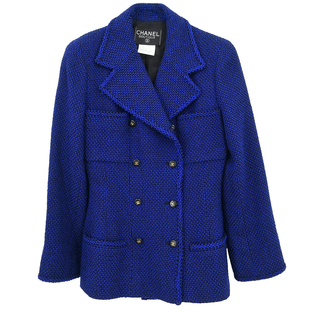 Chanel 1995 Double Breasted Jacket Navy #38