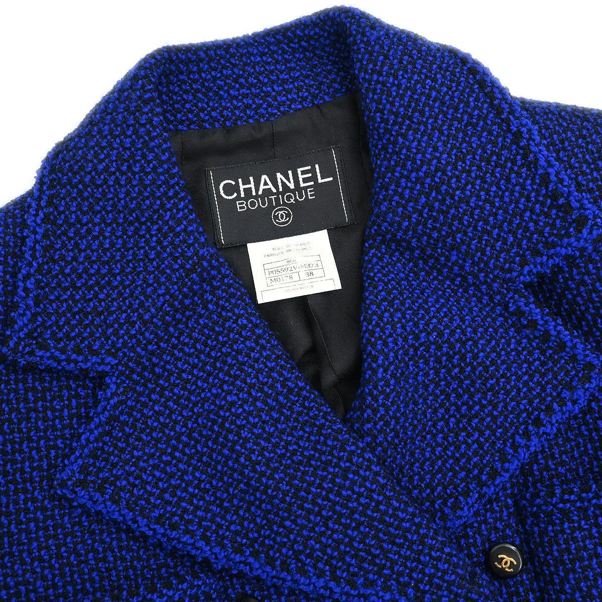 Chanel 1995 Double Breasted Jacket Navy #38