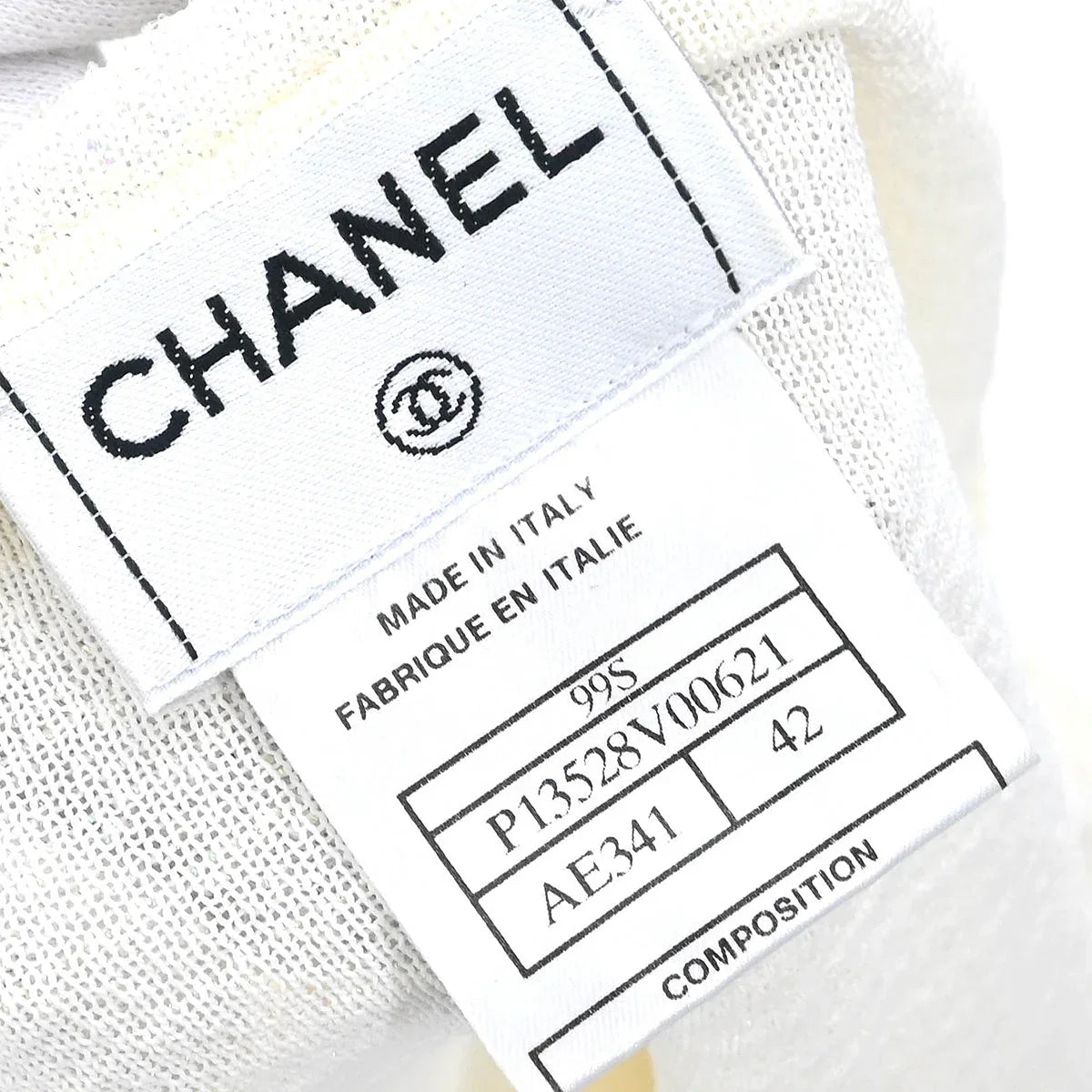 Chanel 1999 Short Sleeve Top White #42