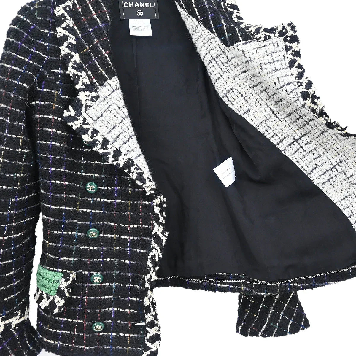 Chanel 2009 Double Breasted Jacket Black #34
