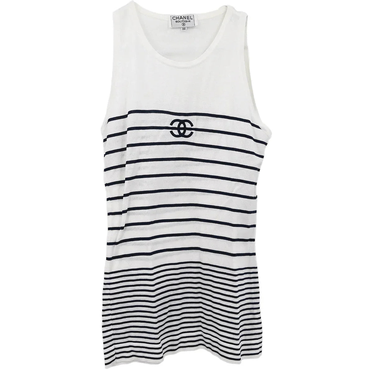 Chanel Sleeveless Tank Top White #38