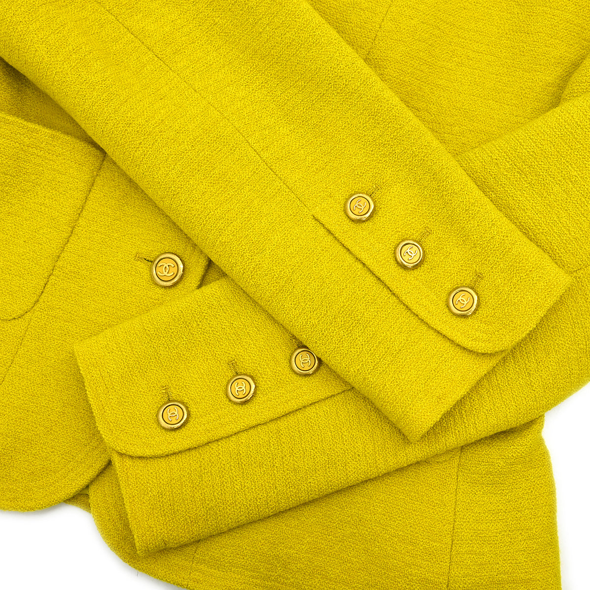 Chanel 1994 Collarless Jacket Yellow #46