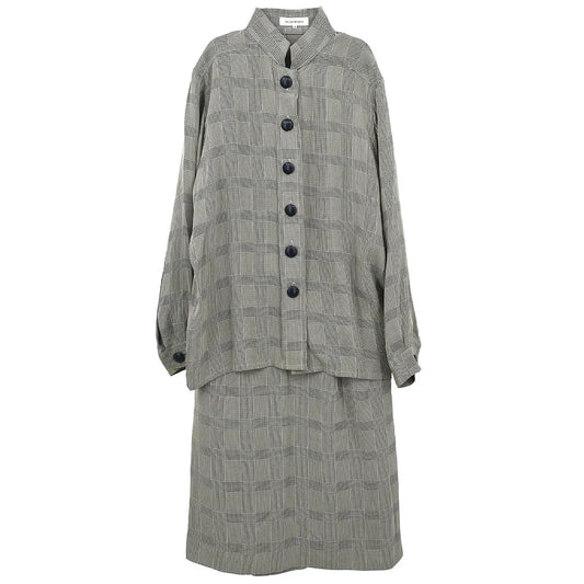 Yves Saint Laurent Setup Suit Jacket Skirt Gray #34