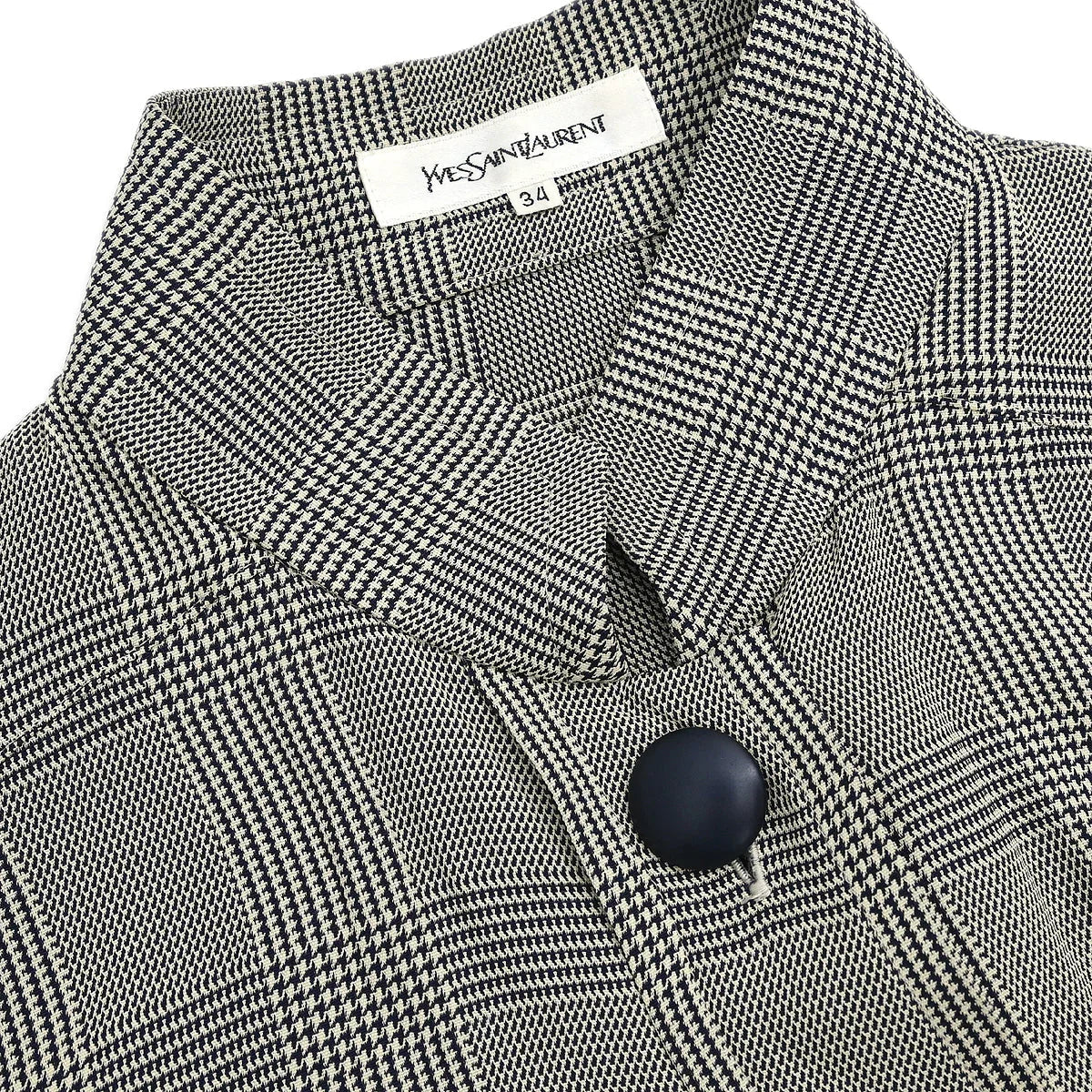 Yves Saint Laurent Setup Suit Jacket Skirt Gray #34