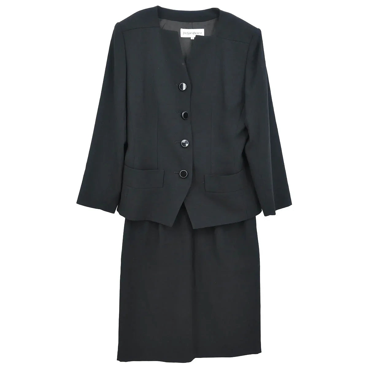Yves Saint Laurent Setup Suit Jacket Skirt Black #38