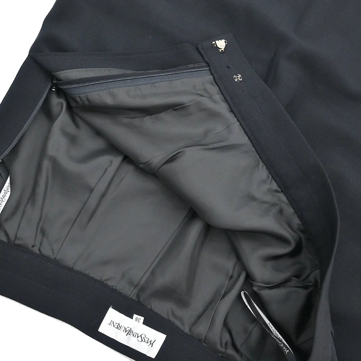 Yves Saint Laurent Setup Suit Jacket Skirt Black #38
