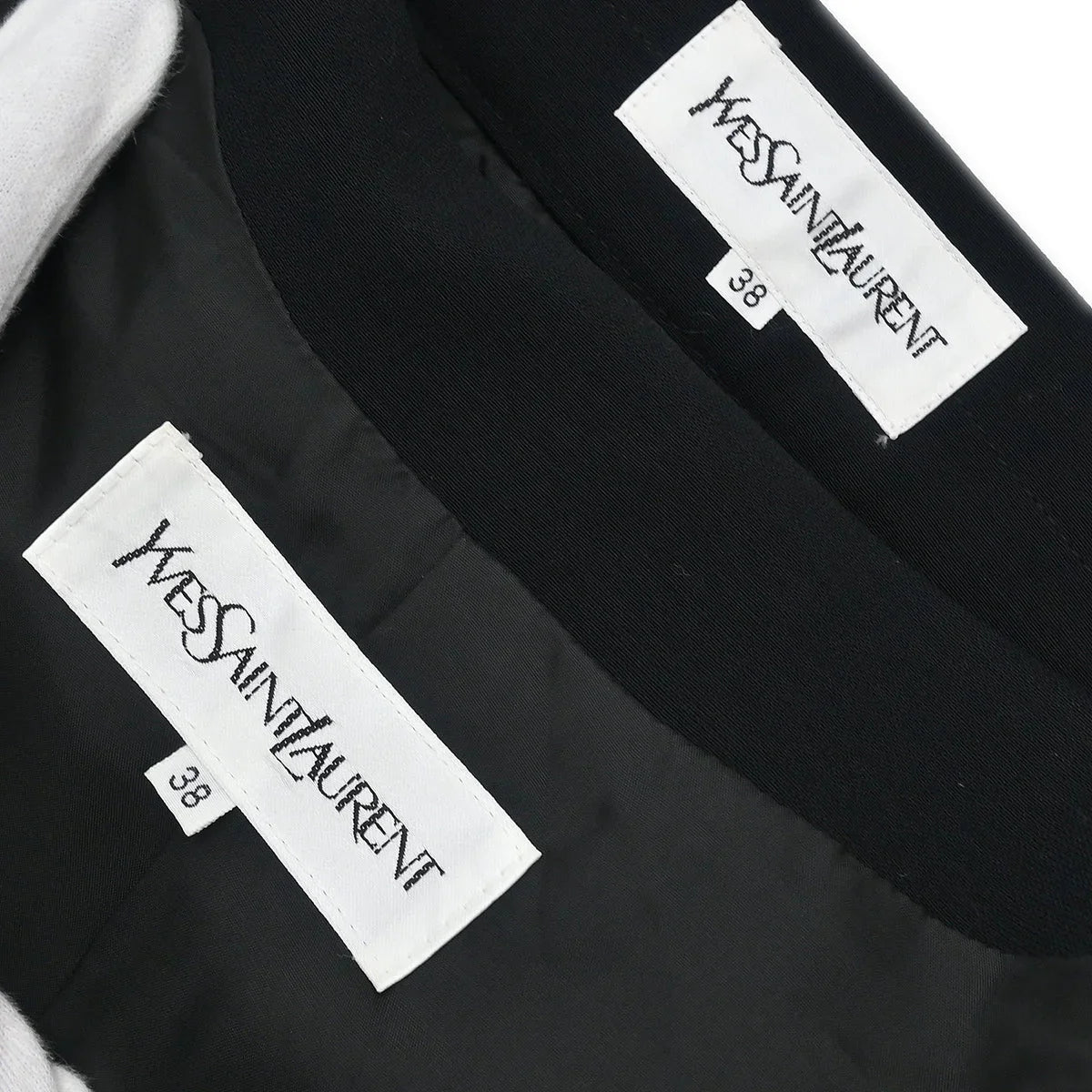 Yves Saint Laurent Setup Suit Jacket Skirt Black #38