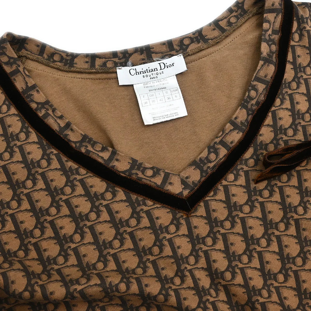 Christian Dior 2005 Long Sleeve Top Brown #38