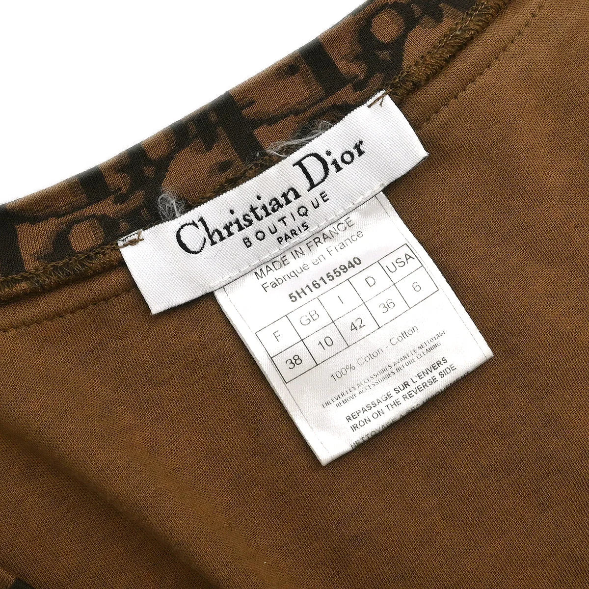 Christian Dior 2005 Long Sleeve Top Brown #38