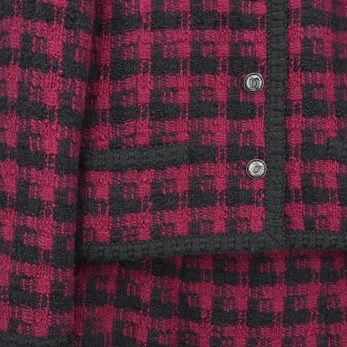 Chanel Setup Suit Jacket Skirt Bordeaux #36