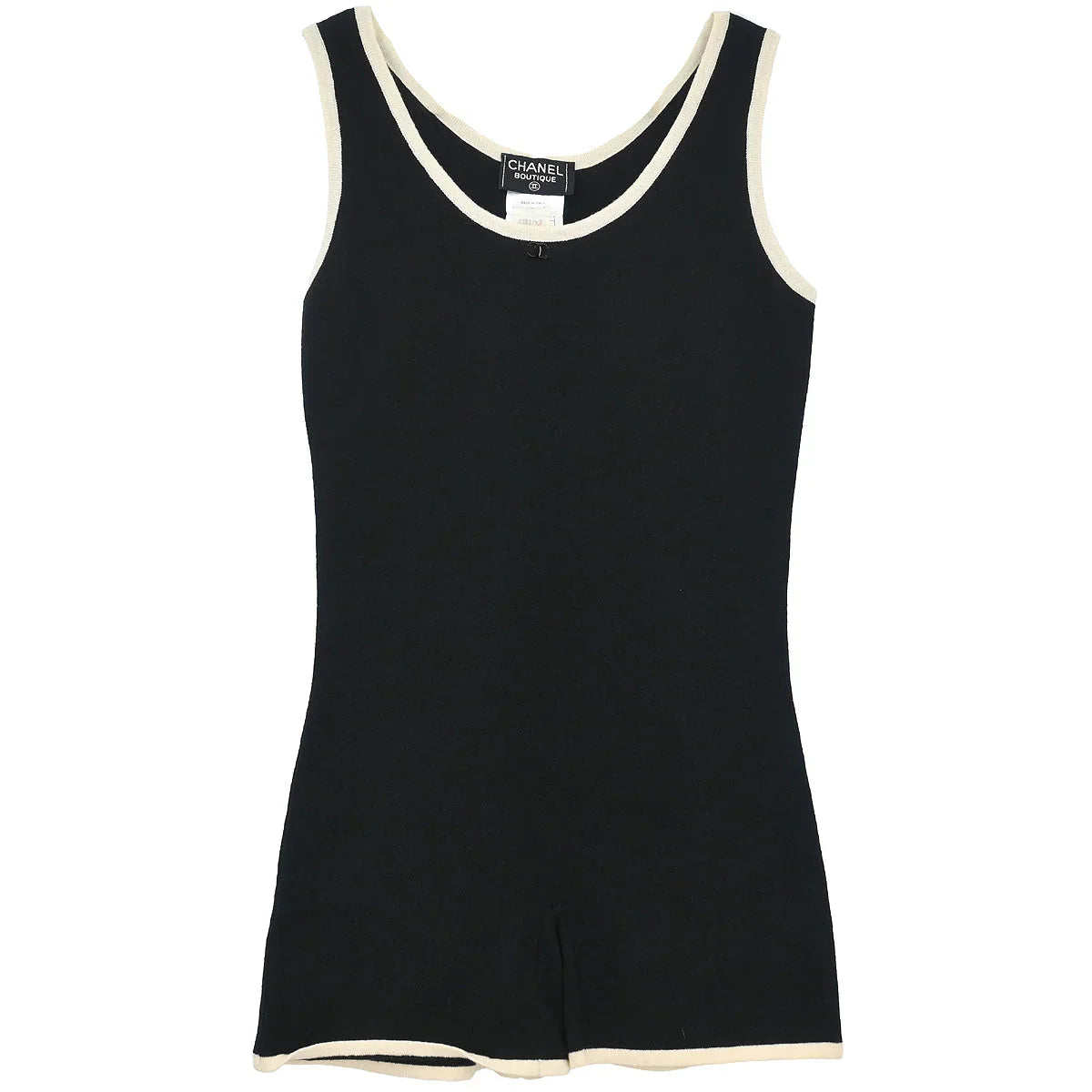 Chanel 1998 Sleeveless Short Jumpsuit Black #38