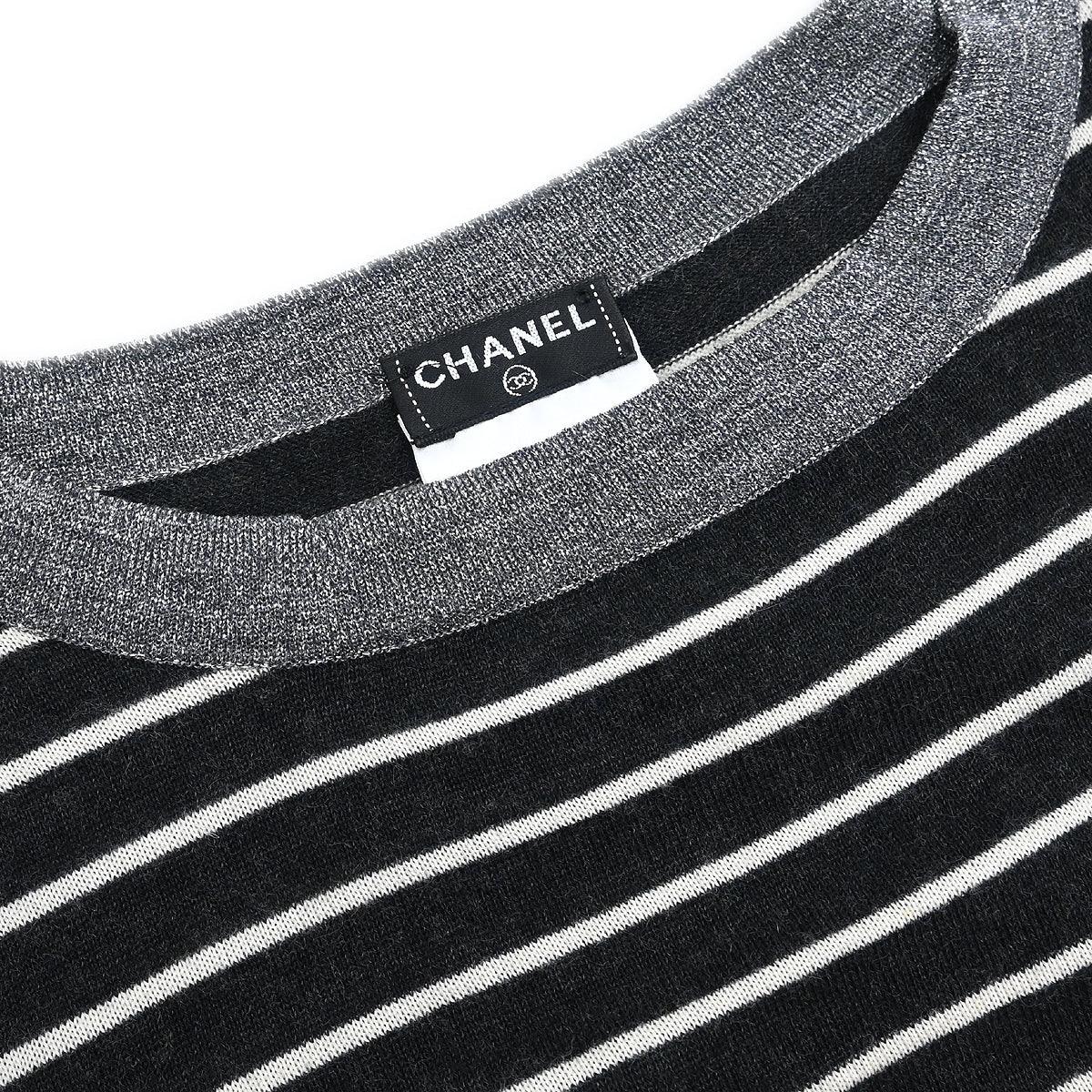 Chanel 2009 Ensemble Cardigan Sleeveless Top Black #34