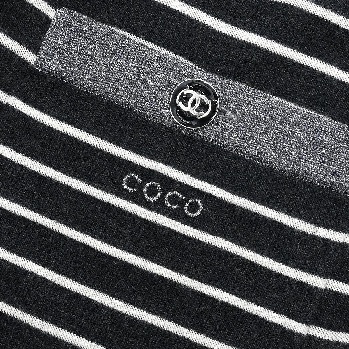 Chanel 2009 Ensemble Cardigan Sleeveless Top Black #34
