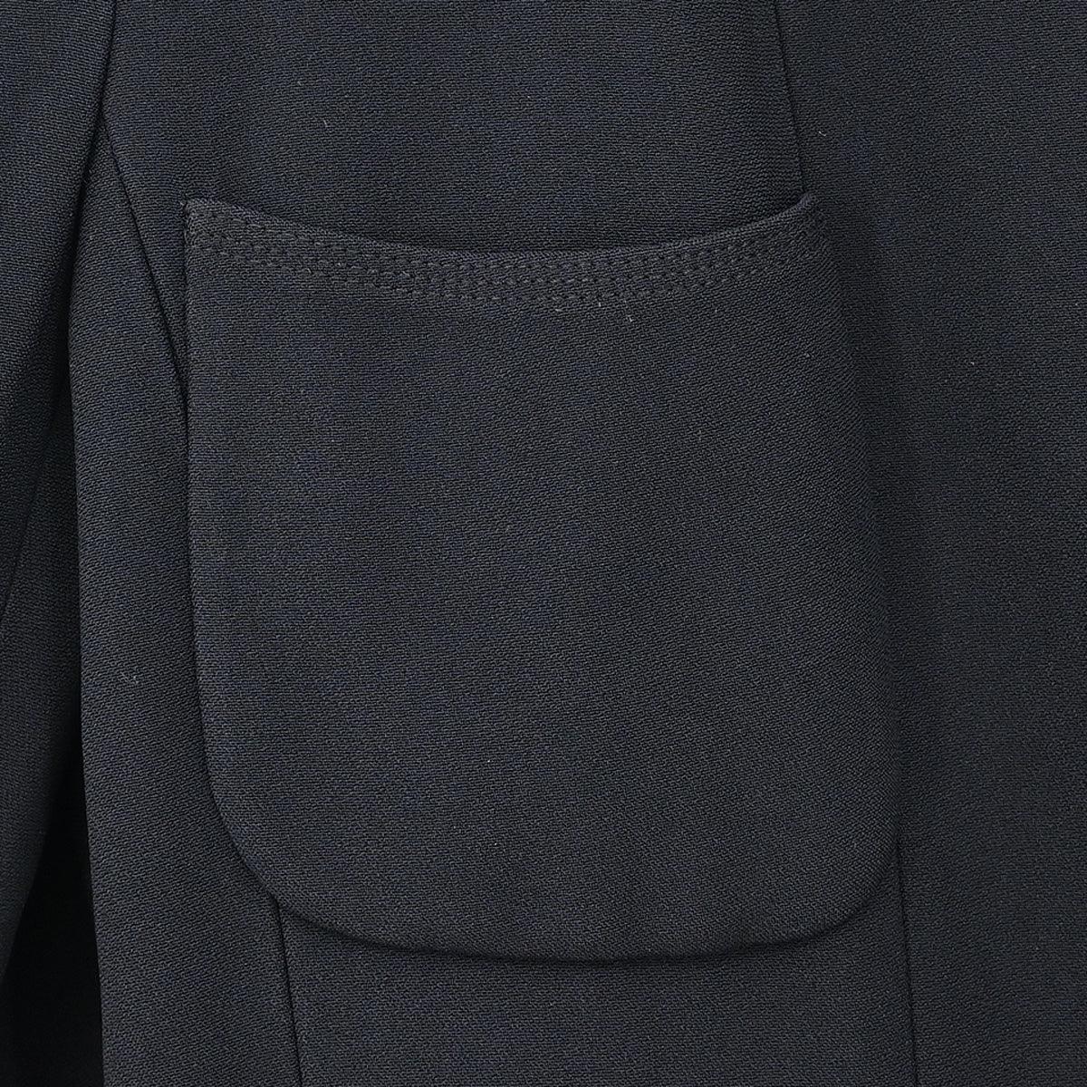 Chanel 1997 Single Breasted Collarless Jacket Black #42
