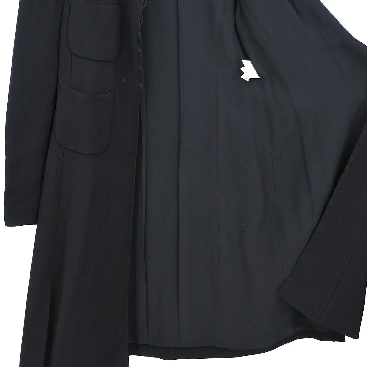 Chanel 1997 Single Breasted Collarless Jacket Black #42