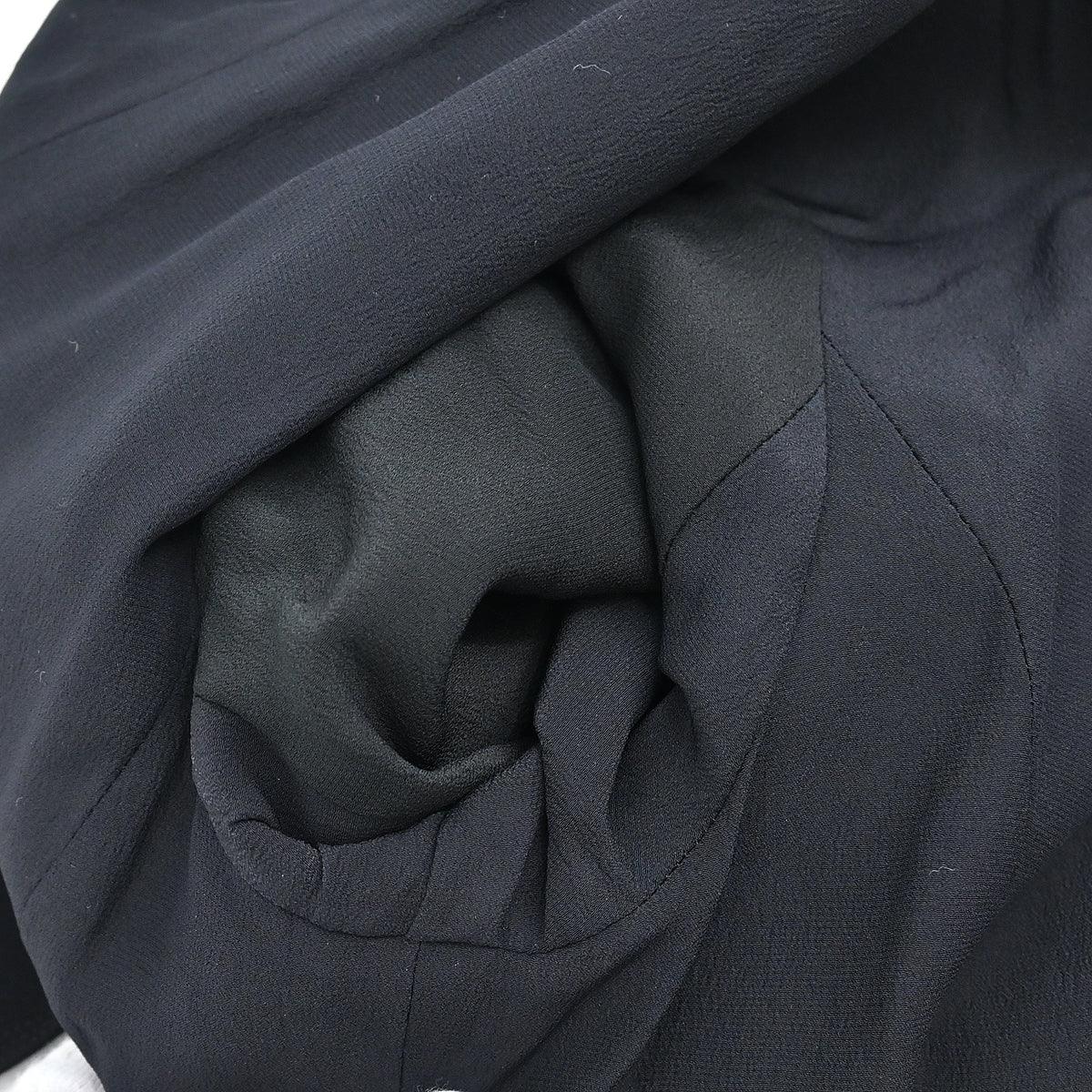 Chanel 1997 Single Breasted Collarless Jacket Black #42