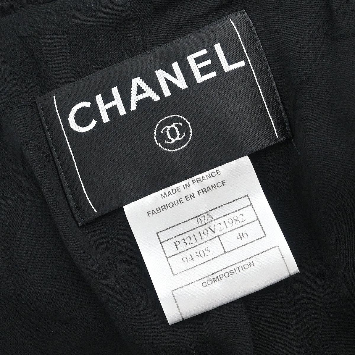 Chanel 2007 Single Breasted Jacket Black #46