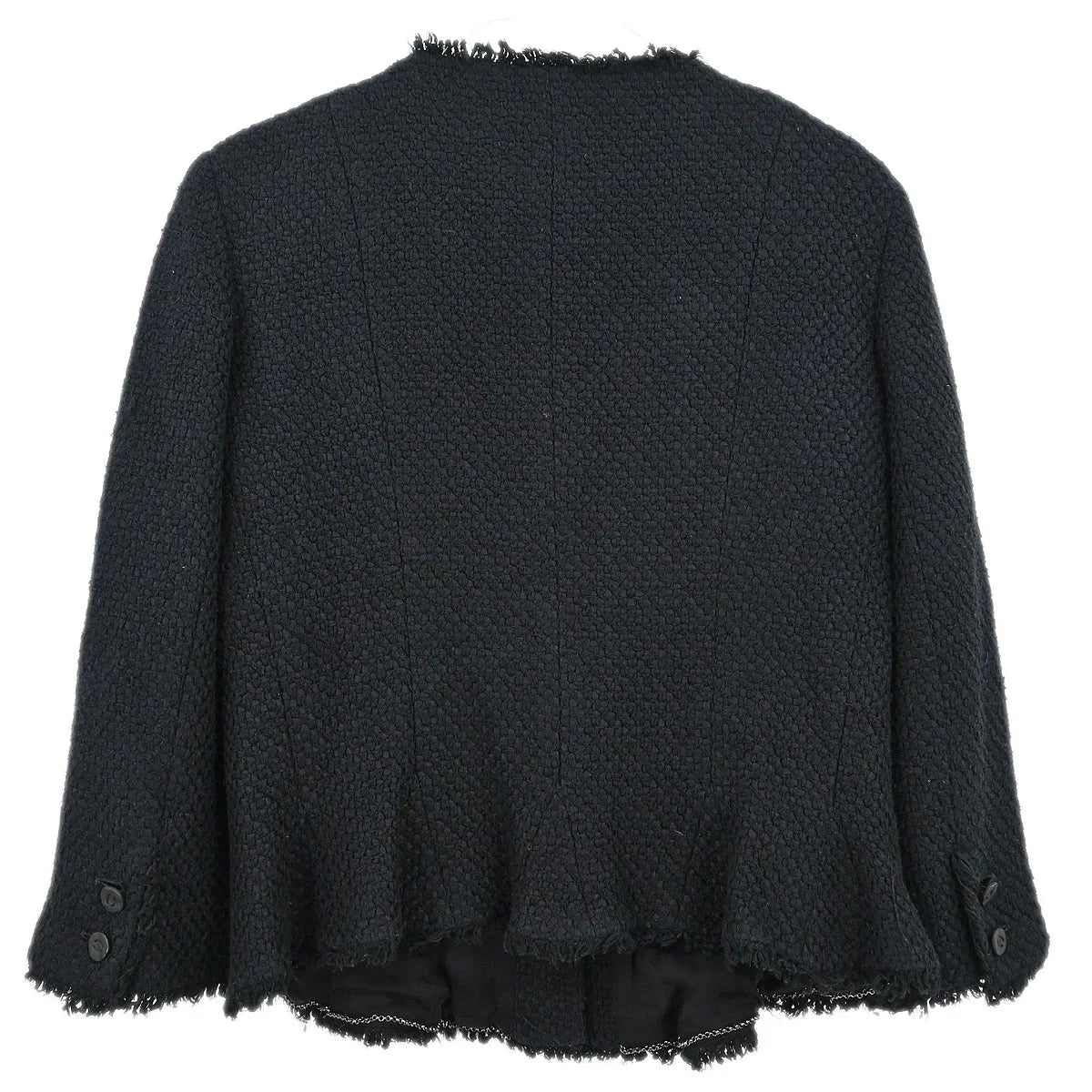 Chanel 2006 Single Breasted Collarless Jacket Black #44