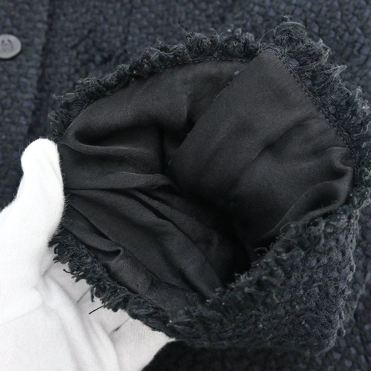 Chanel 2006 Single Breasted Collarless Jacket Black #44